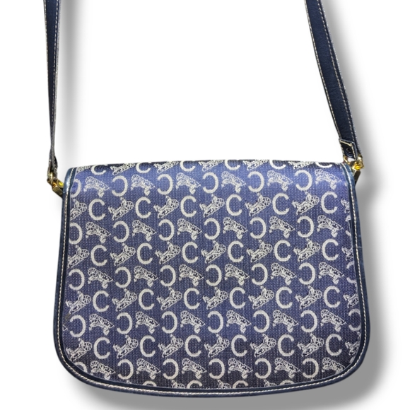 Celine | C Sulky Monogram Navy Canvas Shoulder Crossbody Bag - Picture 3 of 8